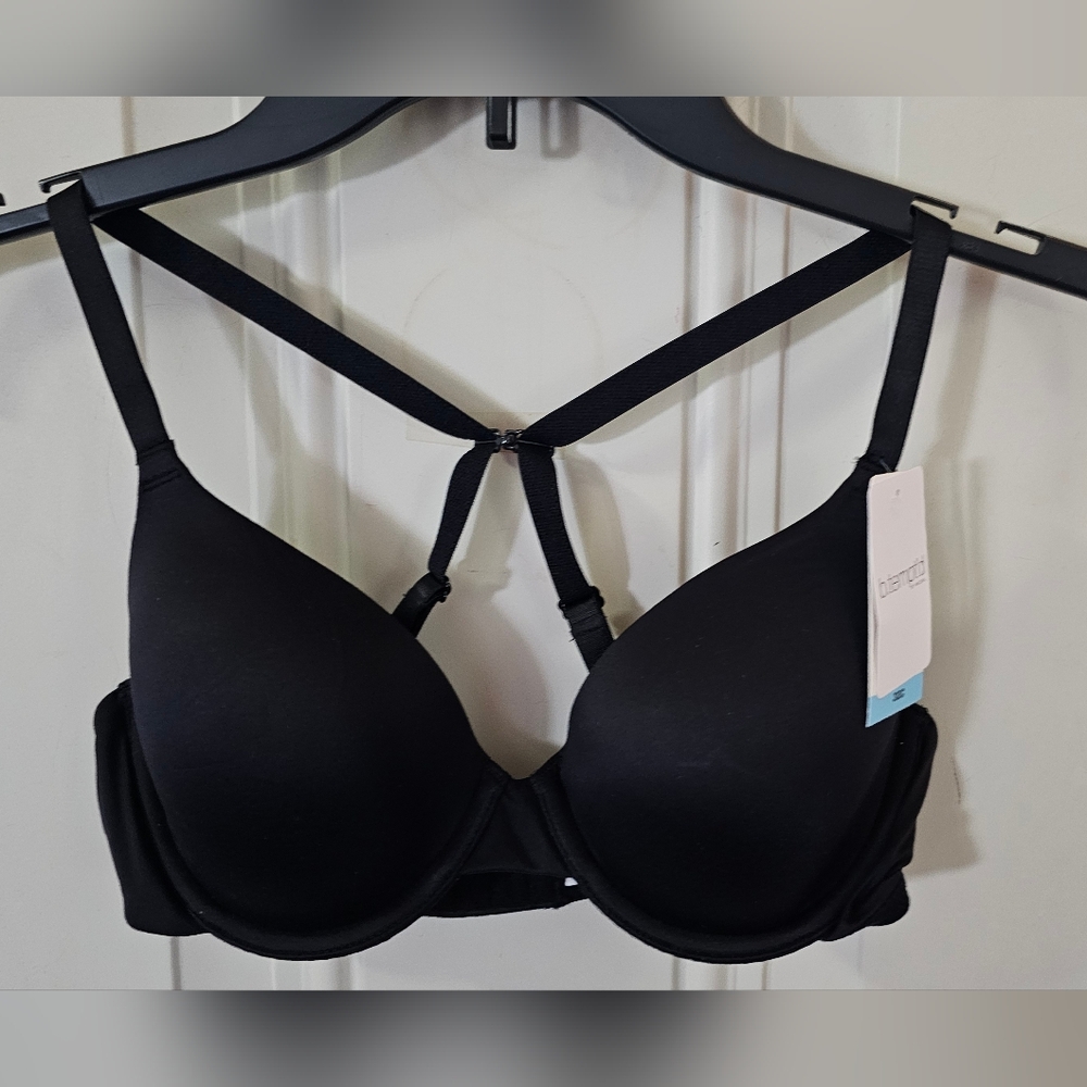 B.Tempt'd By Wacoal Future Foundation Contour Underwire Black Bra NWT 32C